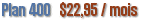 Plan d'h&eacute;bergement de site web : 400 Mo d'espace disque - 25 Go de bande passante - 1 nom de domaine(*) - PHP / MySQL