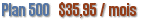 Plan d'h&eacute;bergement de site web : 500 Mo d'espace disque - 45 Go de bande passante - 1 nom de domaine(*) - PHP / MySQL